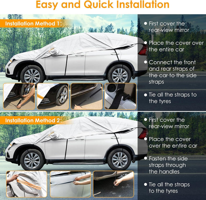 Halbgarage Für Auto Ninonly Halbgarage Für Auto SUV Wasserdicht Für Auto SUV Outdoor Halbgarage Auto