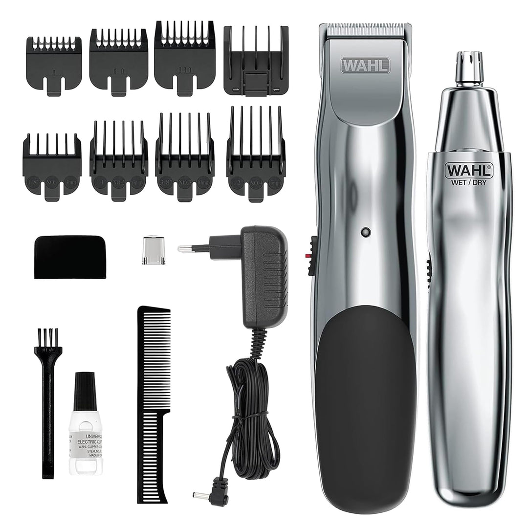 Wahl Groomsman Akku-Bartschneider-Set für Bärte, Nasenhaare, leichtes Detailing und leichte Körperpf