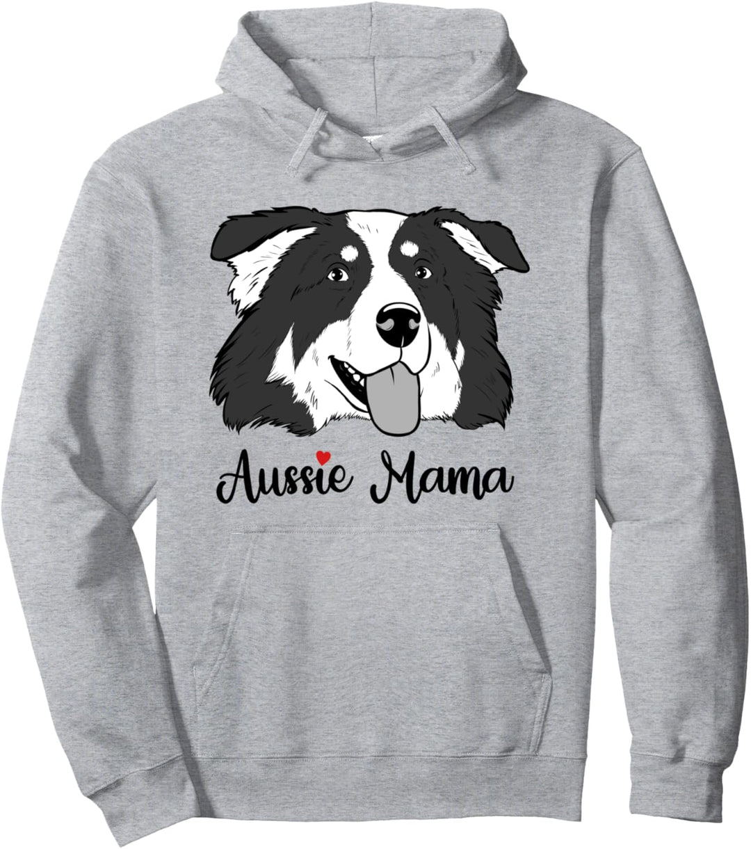 Black Tri Aussie Mama Aussie Hund Australian Shepherd Pullover Hoodie