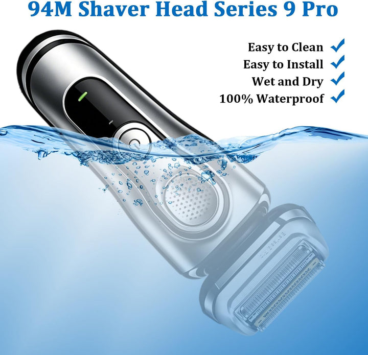 Series 9 Pro Elektrorasierer Scherkopf 94M, Ersatzscherteil für Herren Rasierer Serie 9, Kompatibel