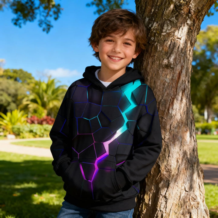 Fanient Kinder Junge Mädchen Hoodies 3D Drucken lebendige Tier Cartoon Grafik Sweatshirt Tasche Pull