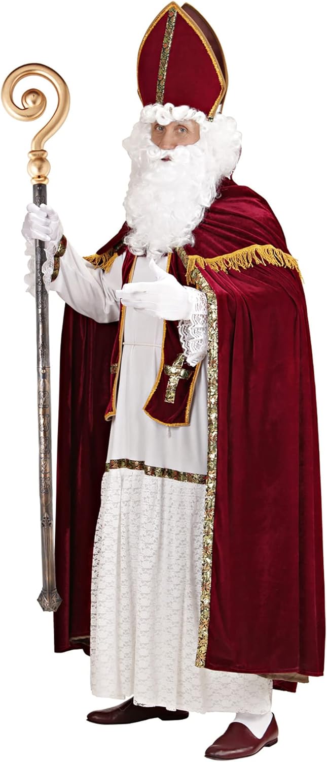 W WIDMANN MILANO Party Fashion 66832 - Hirtenstab, Bischofsstab, ca. 147 cm, Nikolaus, Accessoire, Z