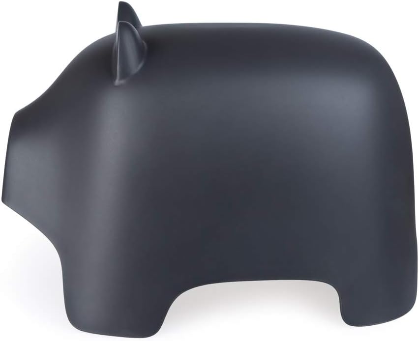 balvi Piggy Hocker Farbe Grau dunkel In Form eines Schweins Für innen und aussen PP Plastik, Grau