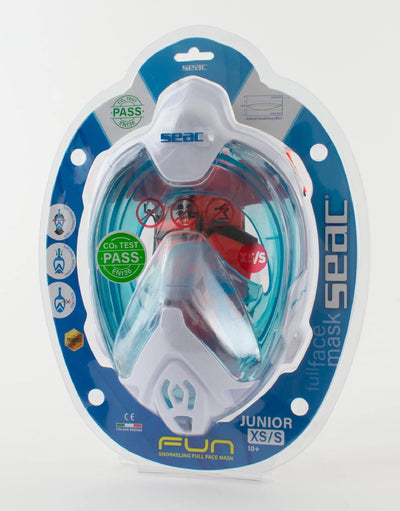 Seac Magica, Maschera Snorkeling Full Face Integrale Anti Appannamento Con Morbido Facciale weiss/or