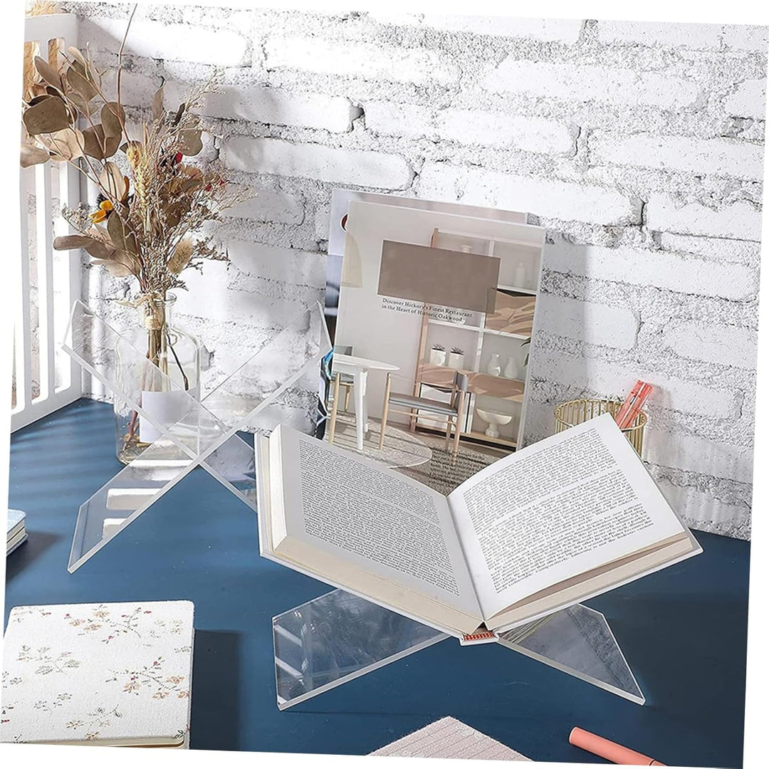 Acryl Buchhalter Acryl Open Book Display Stand Recipe Halter Reading Acryl Buchhalter für Offene Und
