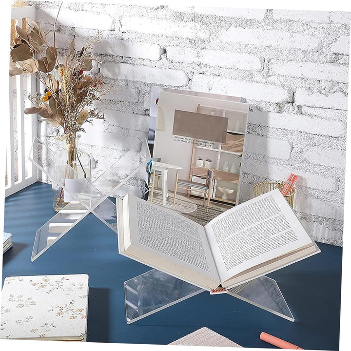 Acryl Buchhalter Acryl Open Book Display Stand Recipe Halter Reading Acryl Buchhalter für Offene Und