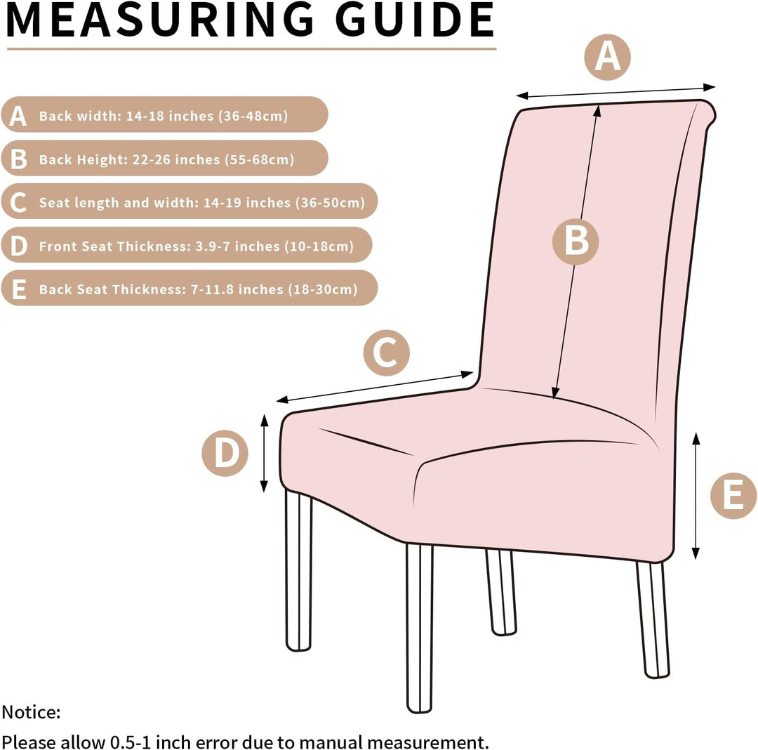 Lydevo XL 6er Set Stretch Stuhlhussen Schwingstühle XL für Esszimmerstühle Spandex Universal-Stuhlbe