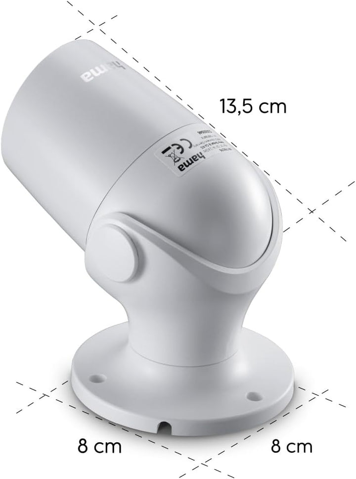 Hama Überwachungskamera WLAN (WLAN Kamera f. aussen, Outdoor-Kamera mit Sprach- u. App-Steuerung, we