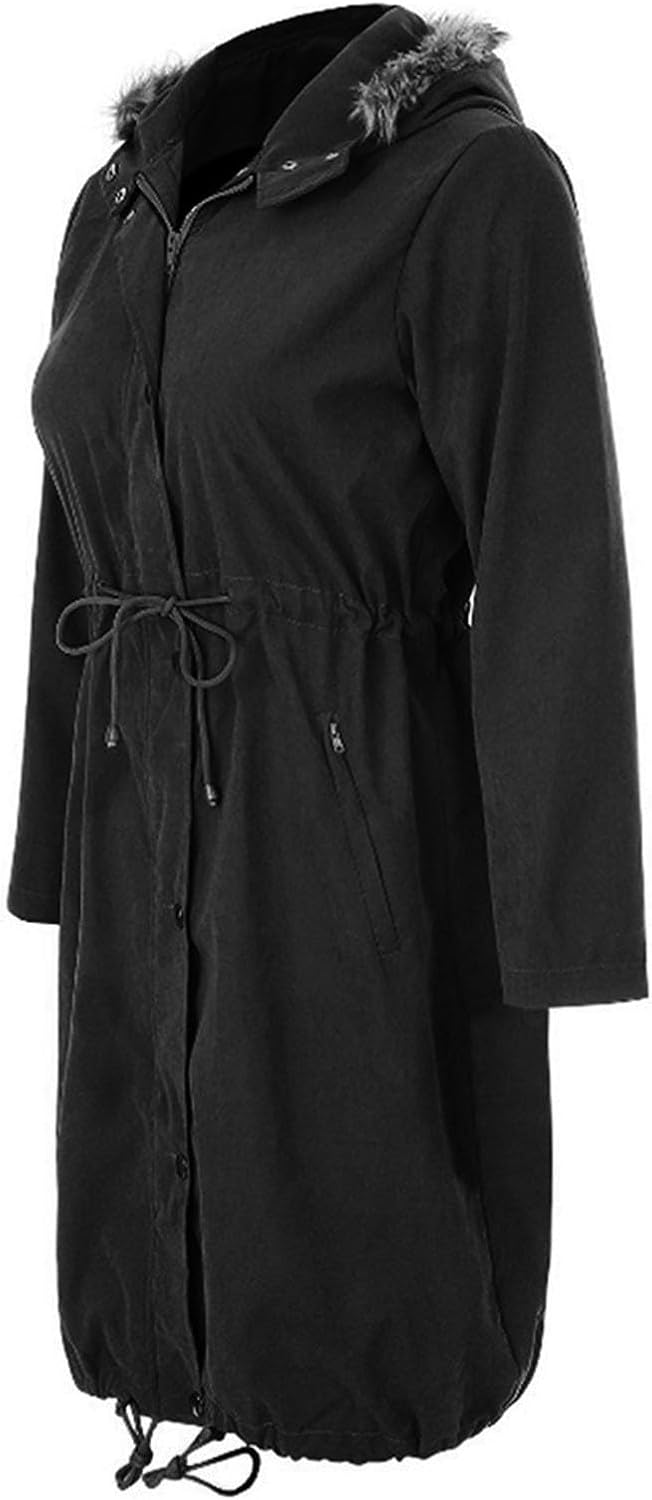 Umstandsjacke Winter 3 In 1 : Umstands Baumwolljacke Mit Einstellbarer Kordelzug& Taschen Schwangers
