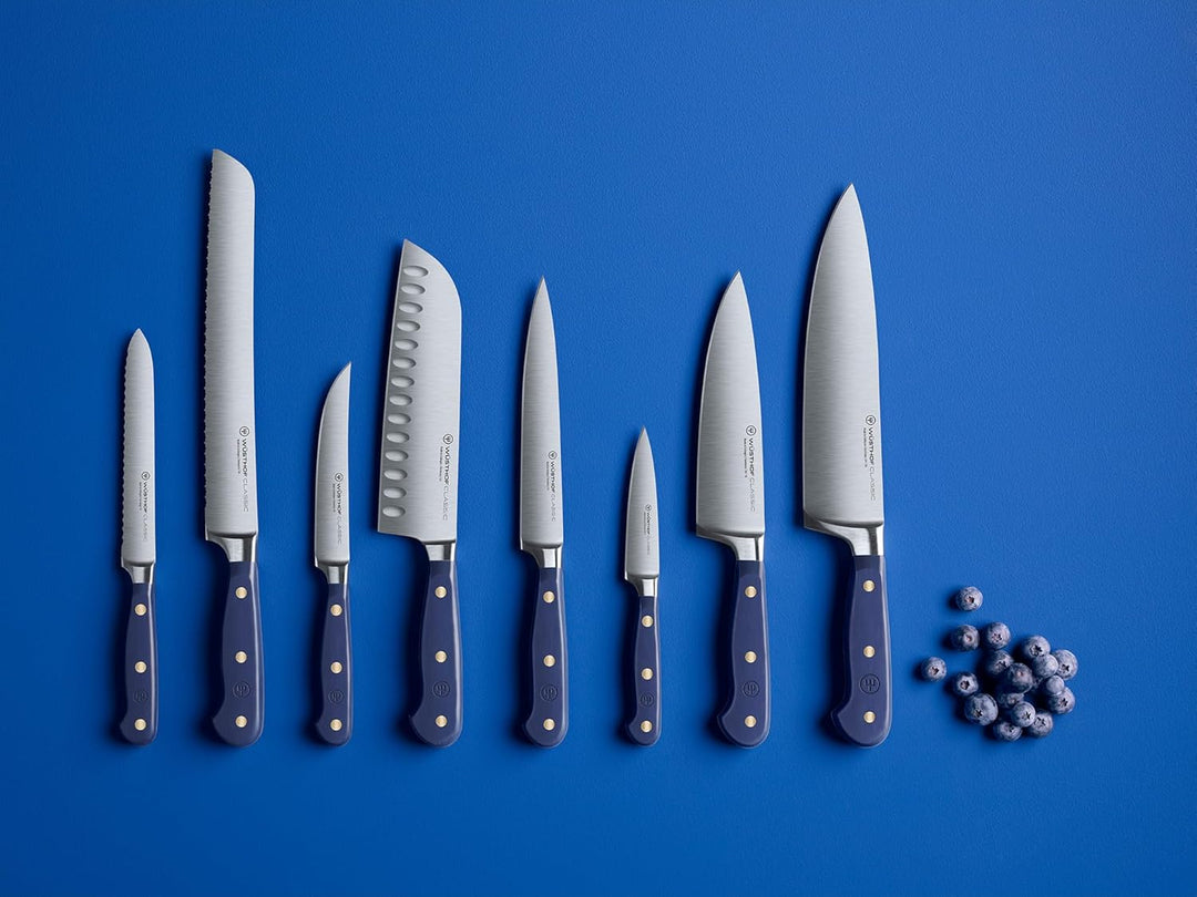 WÜSTHOF Classic Messerset mit 3 Küchenmessern, Wild Blueberry (Blau) 3-teilig, option A Blau, 3-teil