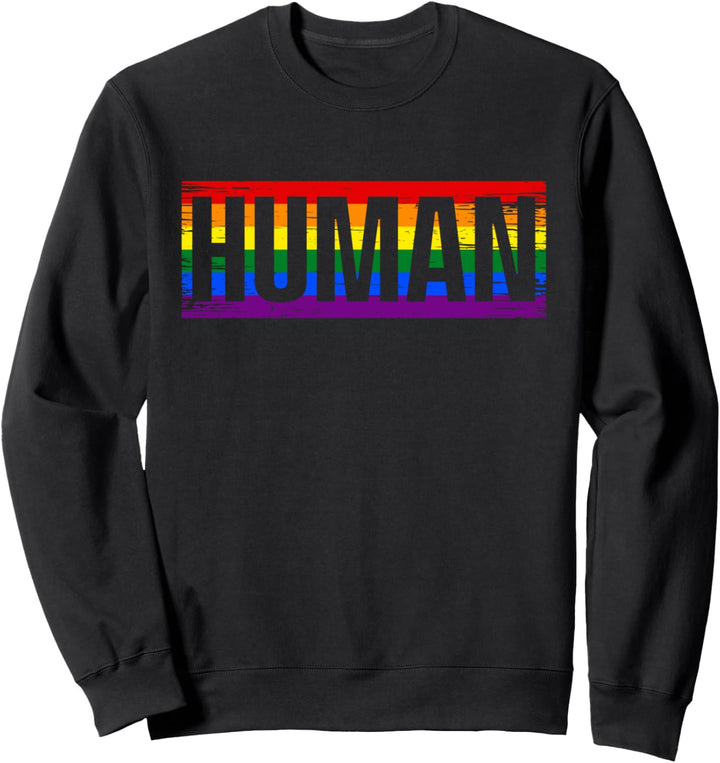 Human Mensch Schwul Lesbisch Homosexuell Regenbogen Gay LGBT Sweatshirt