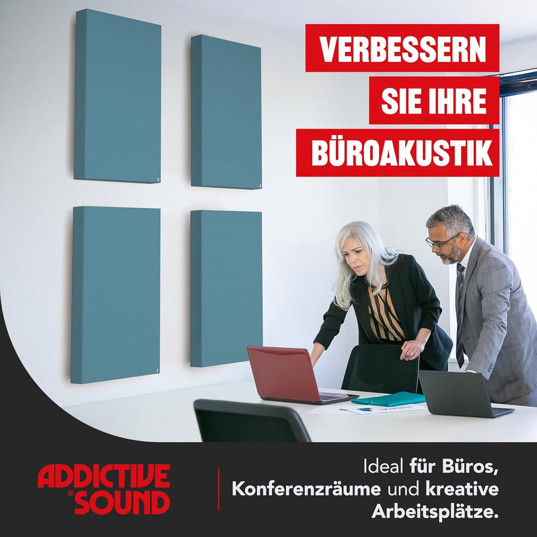 Addictive Sound Schallabsorber Wand Premium, Studioqualität-Akustikpaneel mit Akustikwolle, Klasse A