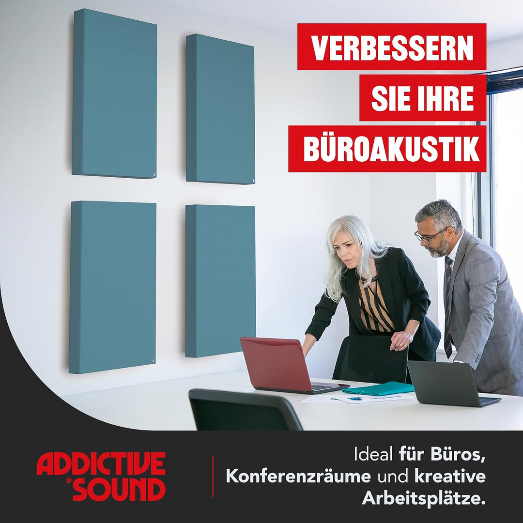 Addictive Sound Schalldämmung Wand 50x50x11 cm Premium - Akustikpaneele Wand - Schallabsorber Bild -