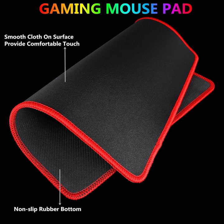 RGB-Gaming-Tastatur und bunte Maus-Kombination, USB-kabelgebundene LED-Hintergrundbeleuchtung, Gamin