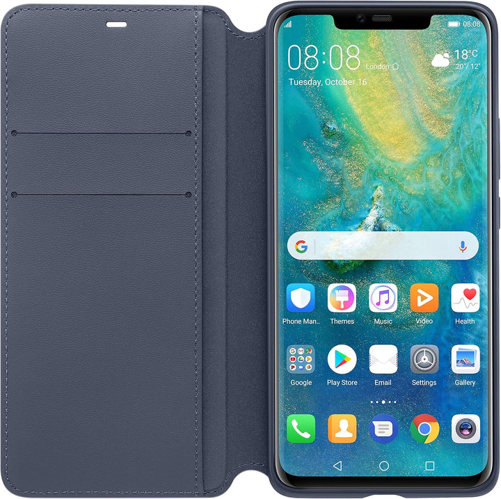 Huawei Wallet Cover, passend für Mate 20 Pro Dunkelblau