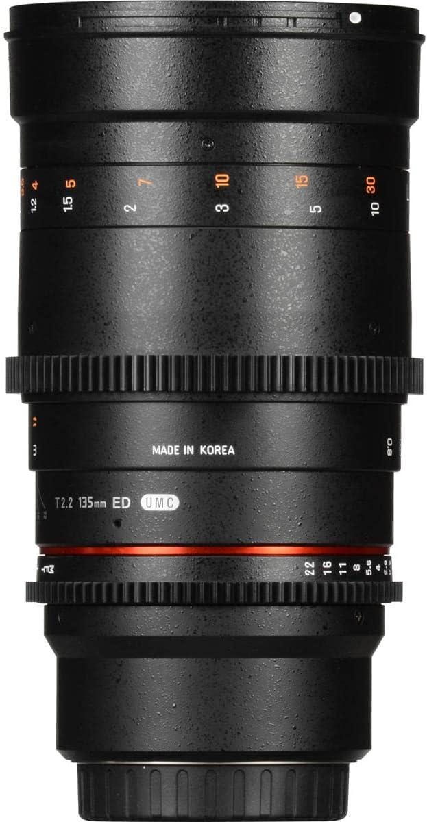 Rokinon Cine DS 135 mm T2.2 ED UMC Teleobjektiv für Canon EF Digital SLR Kameras, Canon