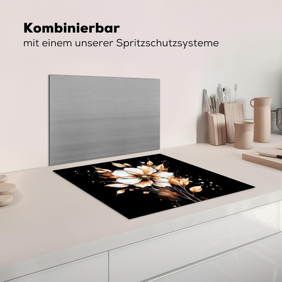 KitchenYeah© Herdabdeckplatte 59x51 cm Einteilig Ceranfeld Abdeckplatte für Induktionsschutz Ceranfe
