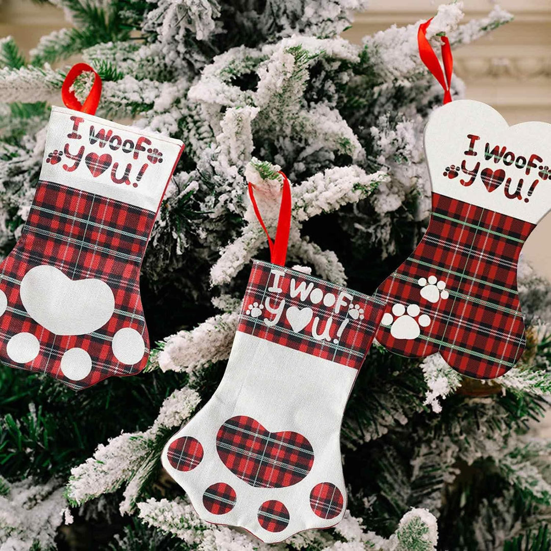 HOOPOE Nikolausstrumpf Personalisiert,Weihnachtsstrumpf Gross,3 Stück Nikolausstiefel zum Befüllen,K