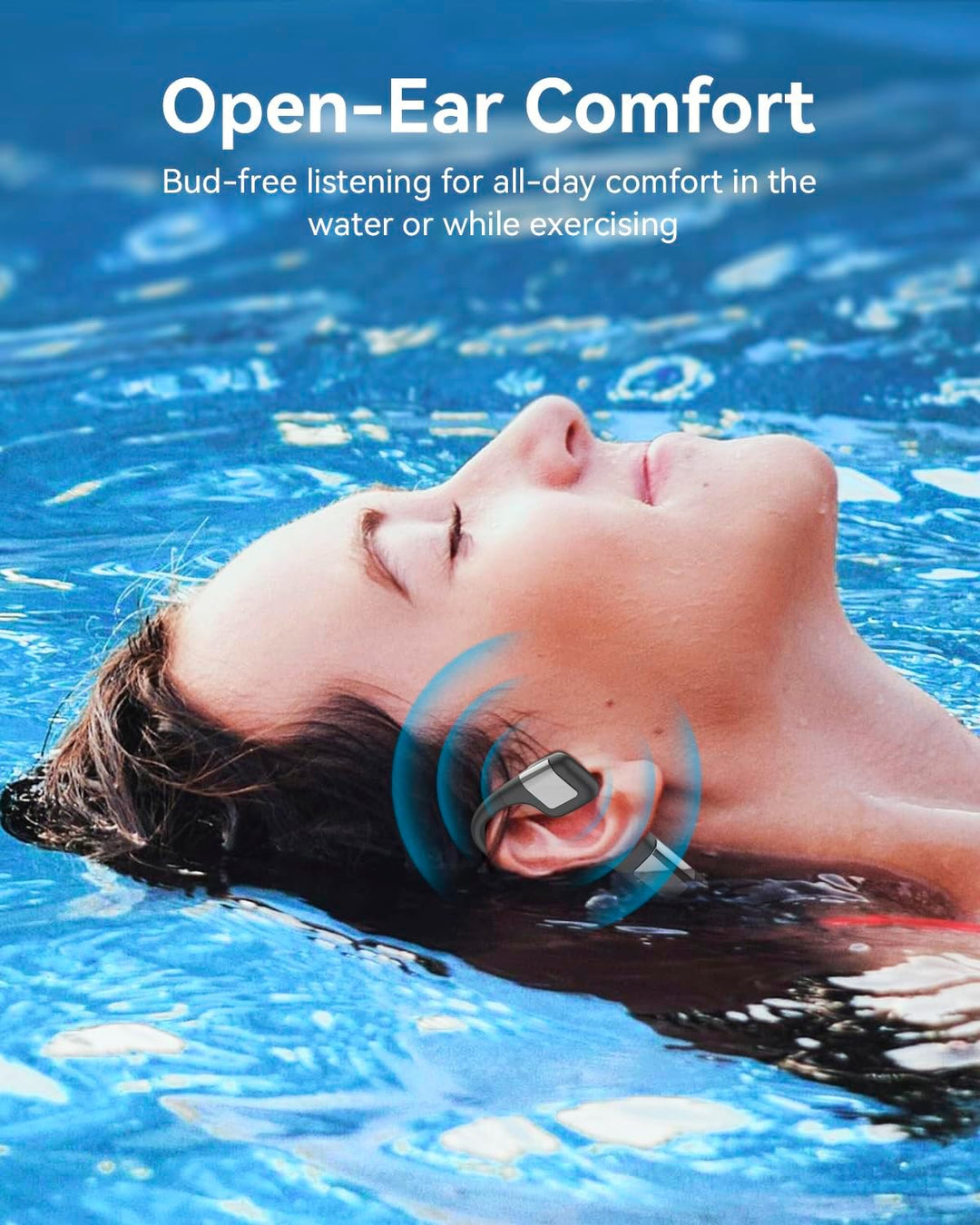 MONODEAL Kopfhörer Schwimmen knochenschall kopfhörer Bluetooth 5.4 IP68 Unterwasser Kopfhörer 32G MP
