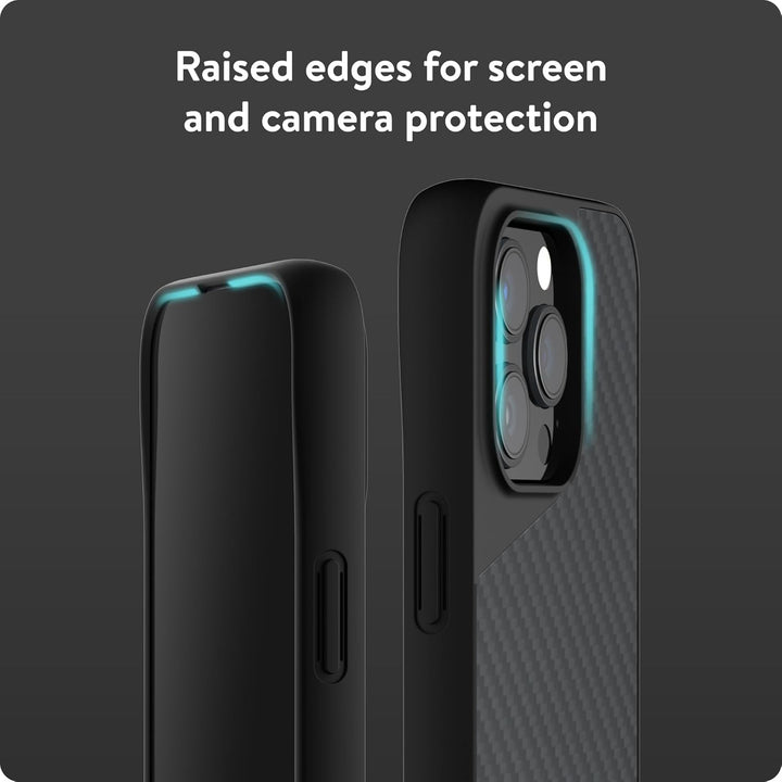 Mous - Hülle für iPhone 13 Pro Max - Carbonfaser - Limitless 4.0 - Handyhülle iPhone 13 Pro Max MagS