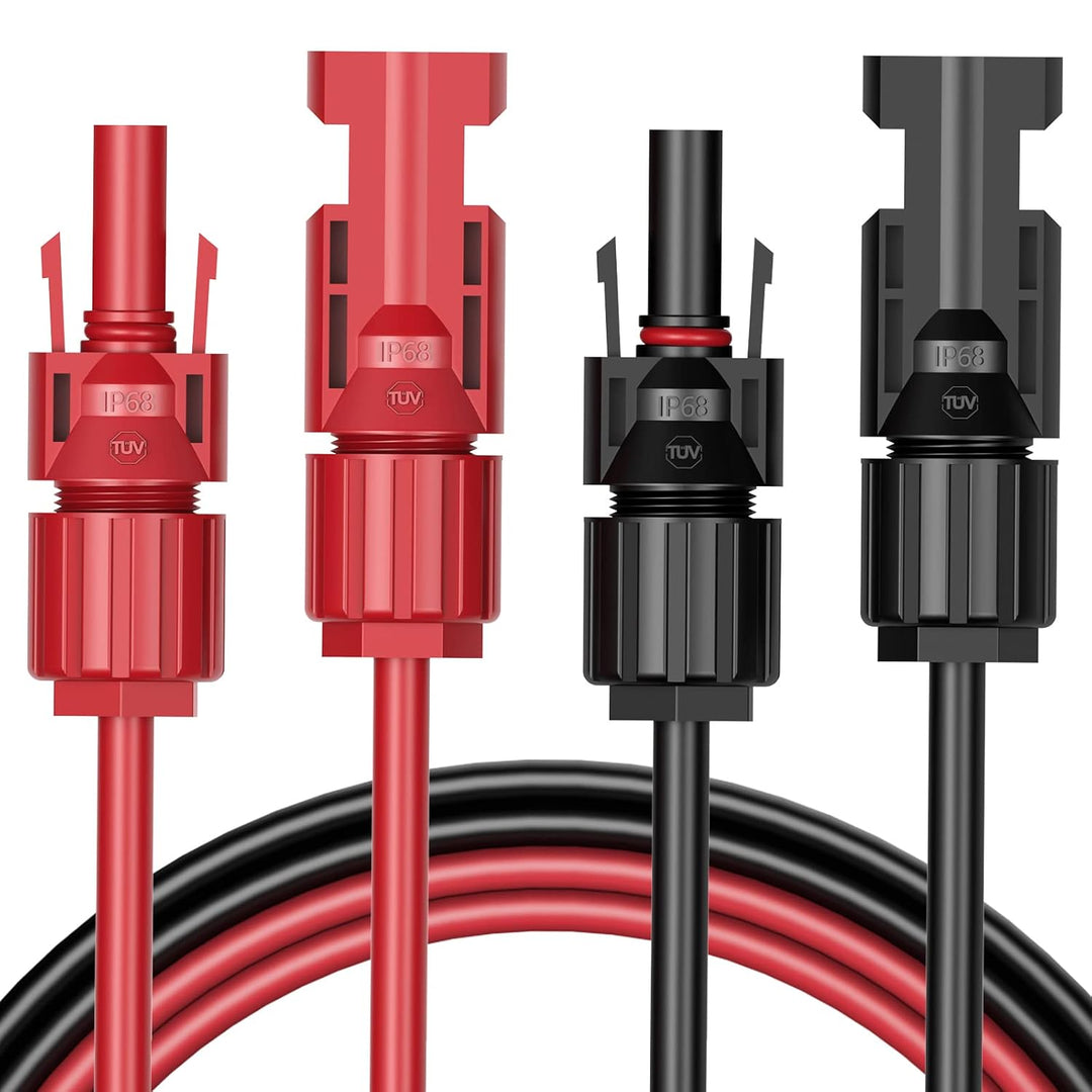 PEBA Solarkabel Verlängerung 4mm²/6mm², Solarkabel 1/2/3/5/8/10/15/20M mit Solarstecker, Photovoltai