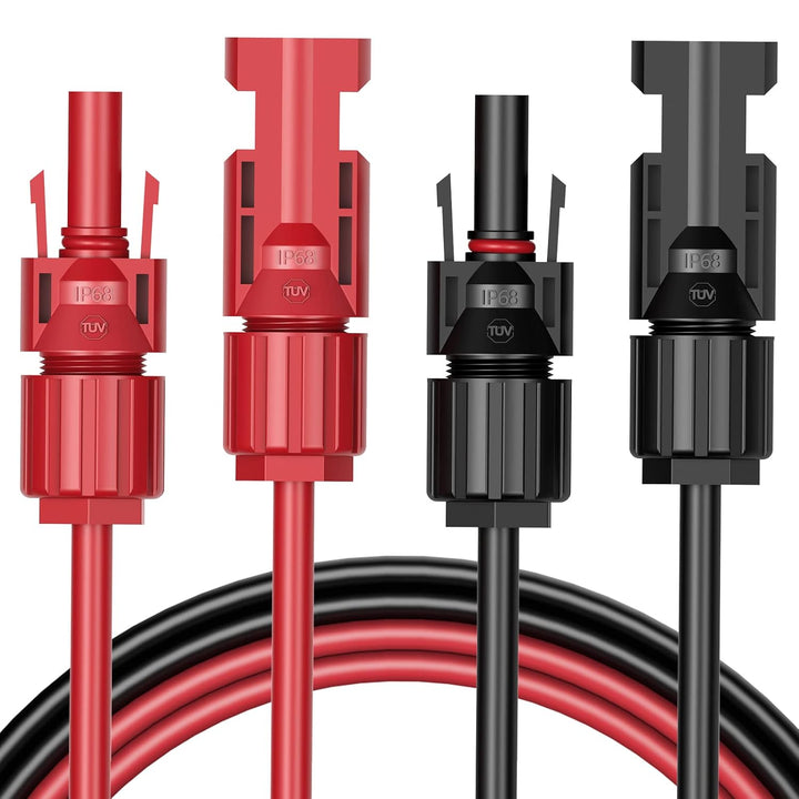 PEBA Solarkabel Verlängerung 4mm²/6mm², Solarkabel 1/2/3/5/8/10/15/20M mit Solarstecker, Photovoltai
