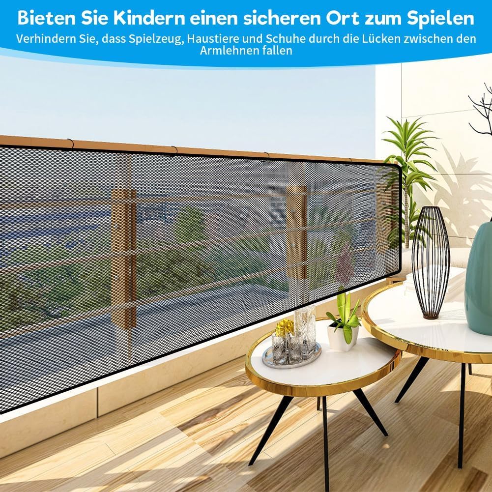 Kinder Sicherheitsnetz,450x90cm Kinder Treppenschutznetz,Baby Balkon Geländer 4.5 Meter Treppenhaus