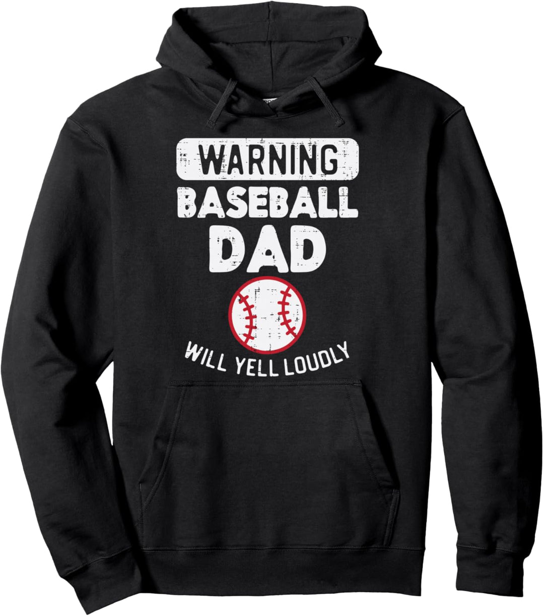 Warnung Baseball Papa Lustig Sport Papa Vater Männer Pullover Hoodie