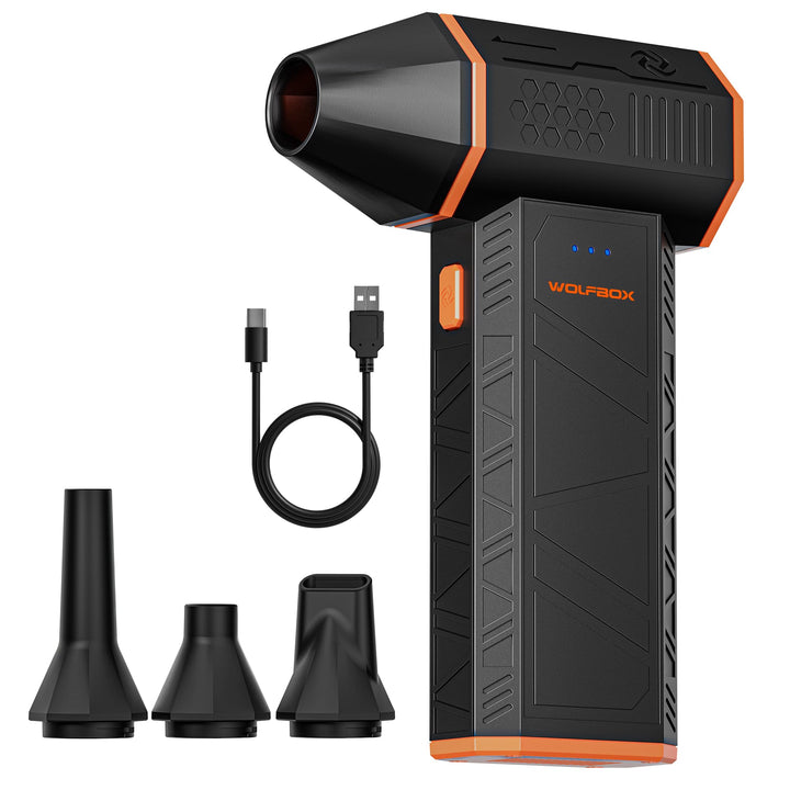 WOLFBOX MF50 Electric Air Duster-110000RPM Super Power Cordless Air Duster, 3-Gang einstellbare Mini