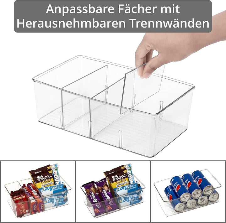 Winter Shore Küchenschrank Organizer [5er-Pack] - Aufbewahrungsbox Küche für Snacks, Gewürze, Geträn