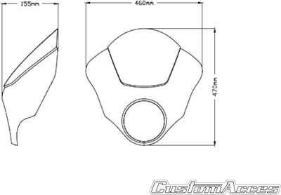 Customacces Verkleidungscheibe Modell Dark Night Getönt Puig ref.21098H für Harley Davidson Sportste