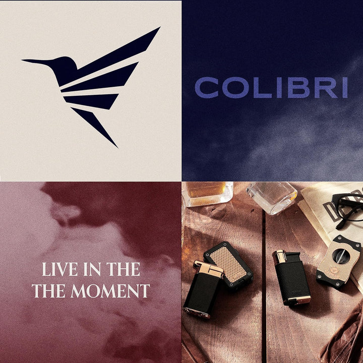 Colibri V-Cut Zigarrenschneider - Diamanten-Muster - Tiefer 7mm V-Schnitt - Bis zu 60+ Ringmass Ziga