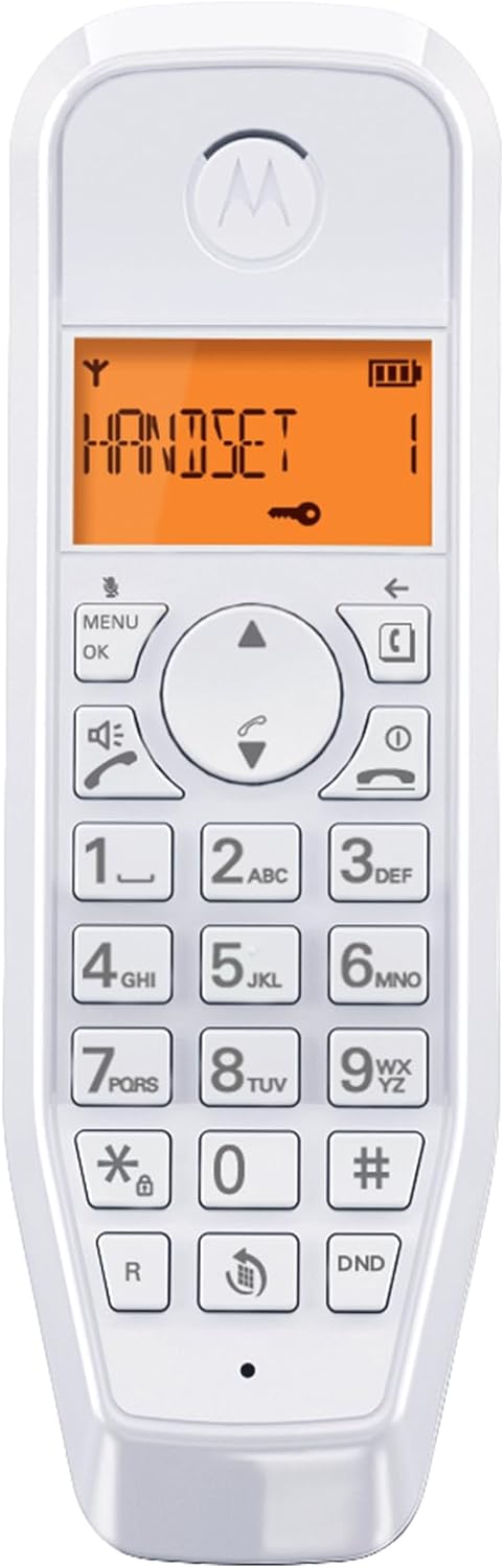 Motorola S1202 Duo Schnurloses Telefon, Weiss