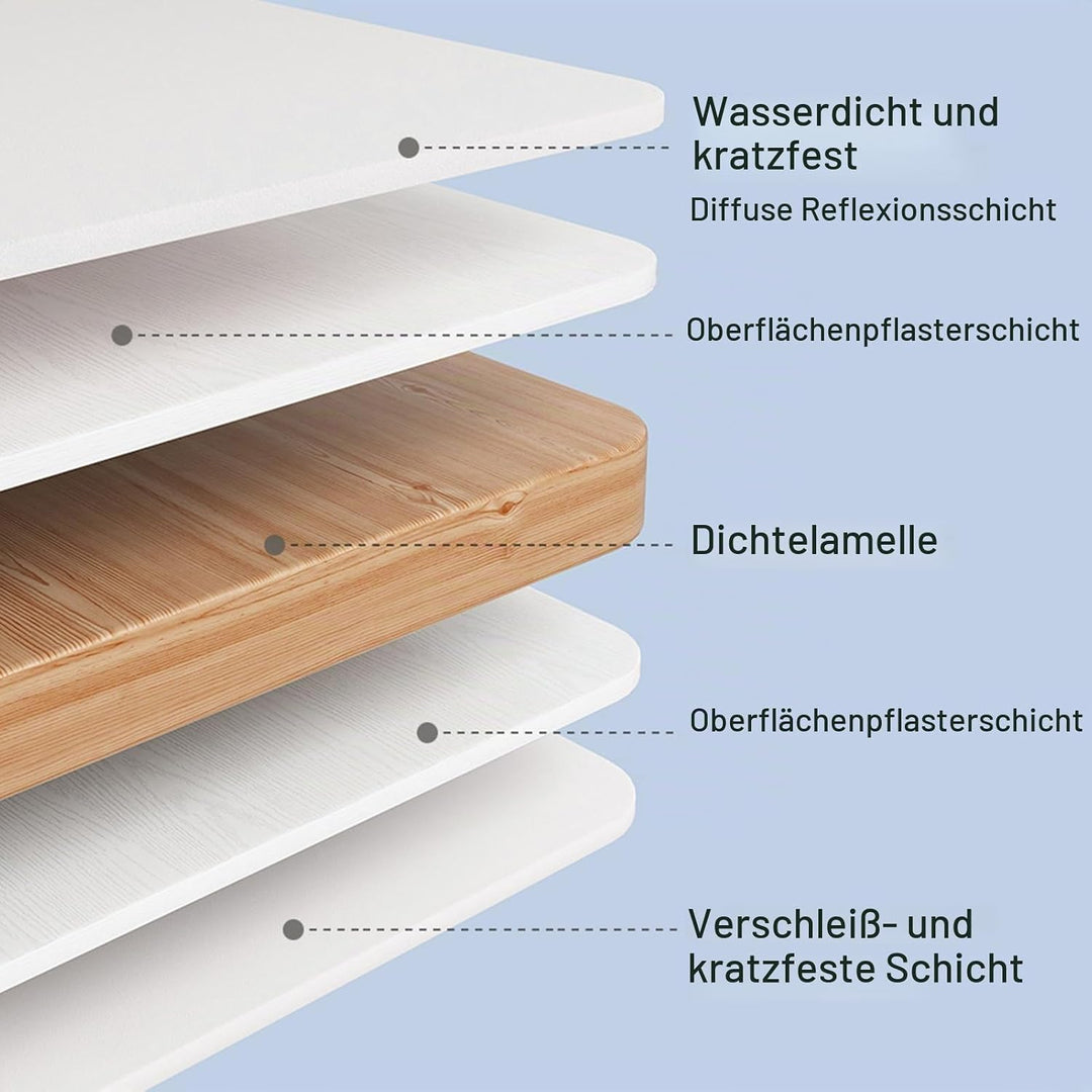 Höhenverstellbarer Kinder-Schreibtisch und Stuhl-Set, Stabiler Schreibtischstuhl Kinder ab 6 Jahren