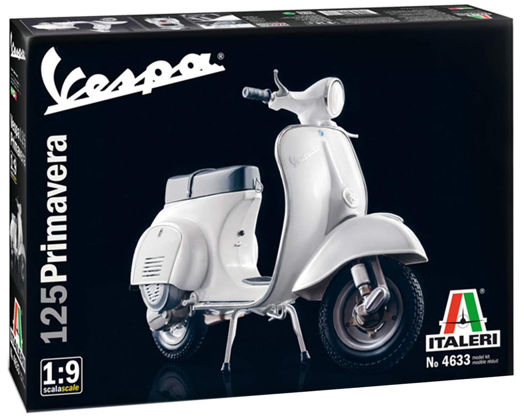 Italeri 4633 Vespa 510104633-1:9 125 "Primavera, Modellbau, Bausatz, Standmodellbau, Basteln, Hobby,