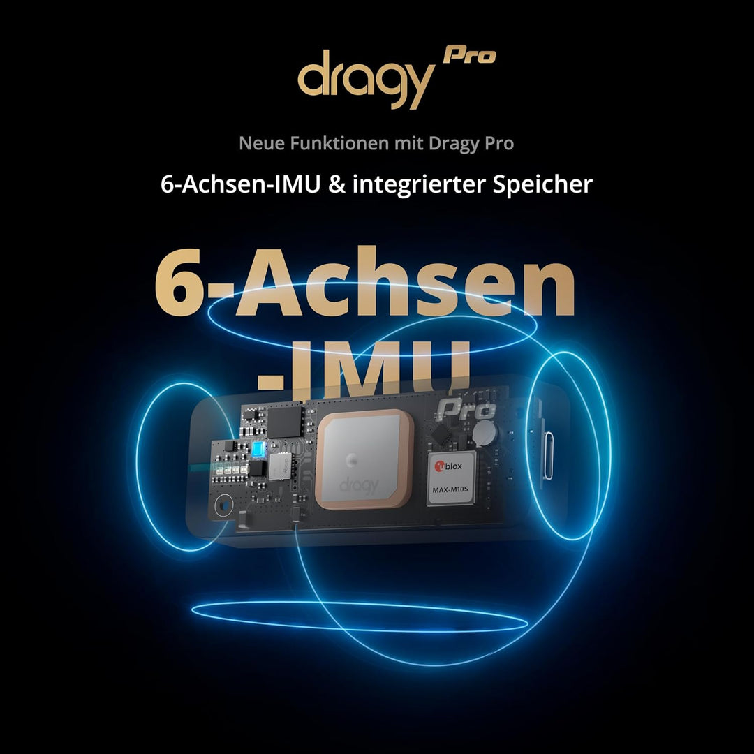 Dragy Pro, professionelles 25 Hz GPS-Leistungsmesser, mit integriertem Speicher und 6-Achsen-IMU-Bew