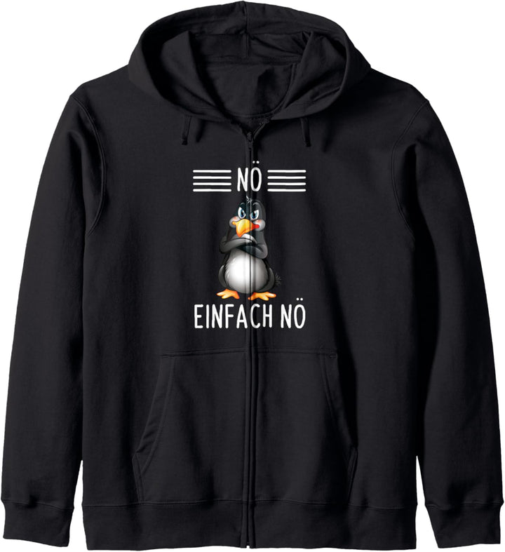 Nö Einfach Nö Lustiges Pinguin Spruch Kapuzenjacke
