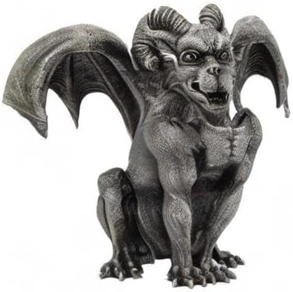 Ram Horned Gargoyle Statue Cold Cast Resin Figurine