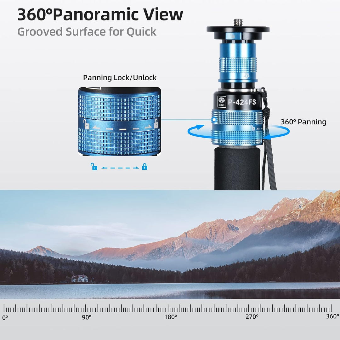 SIRUI P-424FS Einbeinstativ für Kamera, Modular, 3-in-1, Einbeinstativ aus Kohlefaser, mit Stativhal
