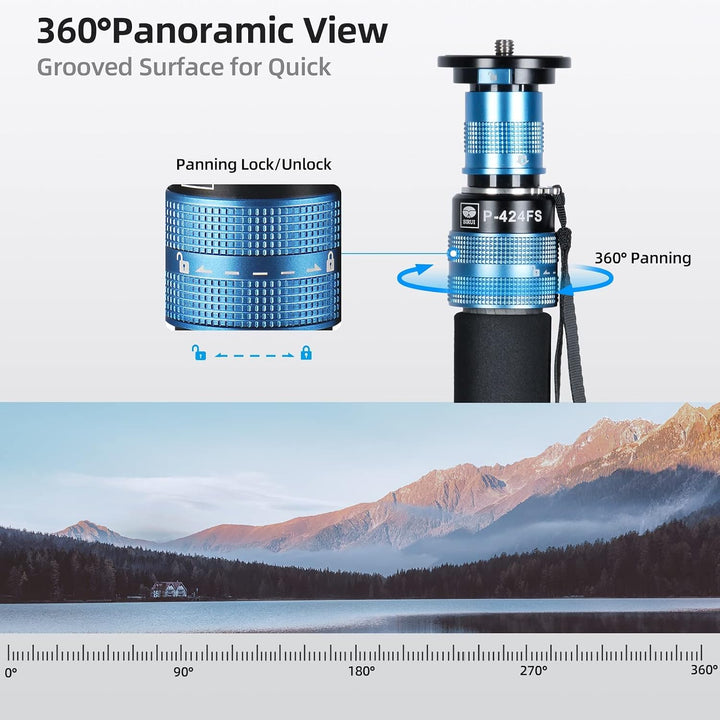 SIRUI P-424FS Einbeinstativ für Kamera, Modular, 3-in-1, Einbeinstativ aus Kohlefaser, mit Stativhal