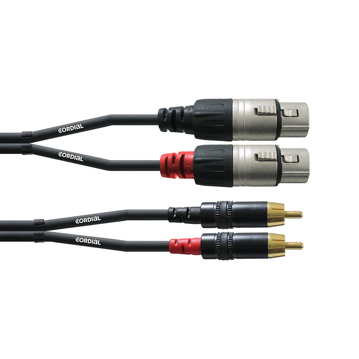Cordial CFU 3 FC Audiokabel XLR f-Cinch 3 m Rean Stecker Mehrfarbig 3 M Single, Mehrfarbig 3 M Singl