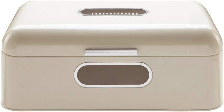 Echtwerk Brotkasten, Retro-Brotbox aus Metall mit Sichtfenster, Platzsparende Aufbewahrungsbox, Brot