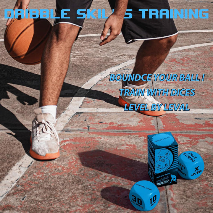 SIRUITON Basketball Training Dice (2pcs) - Fun &amp; Portable Basketball Skills Trainer Gifts for Boys a