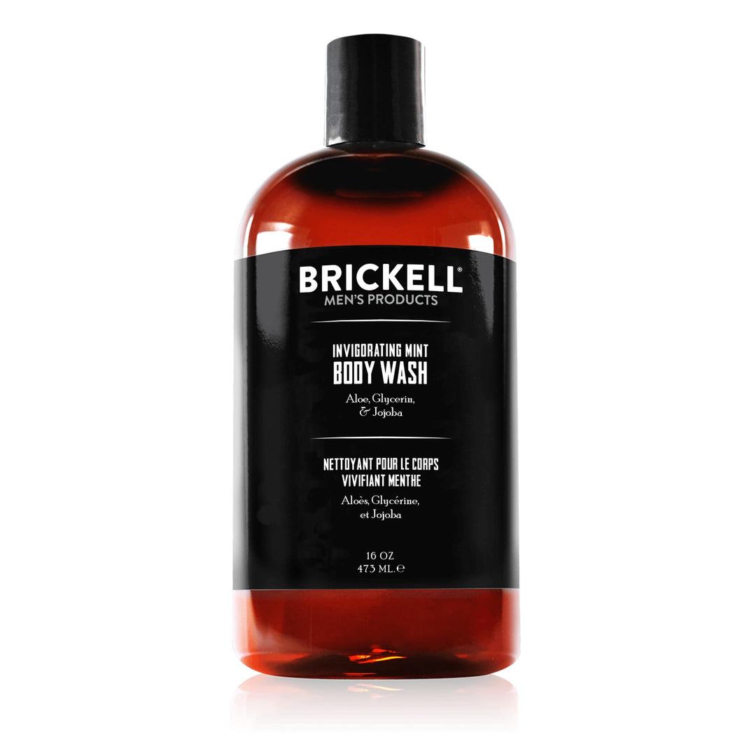 Brickell Men's Invigorating Mint Body Wash - Natürliches & organisches Minz-Duschgel mit Aloe, Glyce