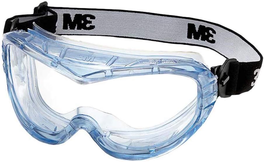3M Kapselgehörschutz 90563E, Zusammenklappbarer Ohrenschützer, schwarz & Vollsichtschutzbrille Fahre