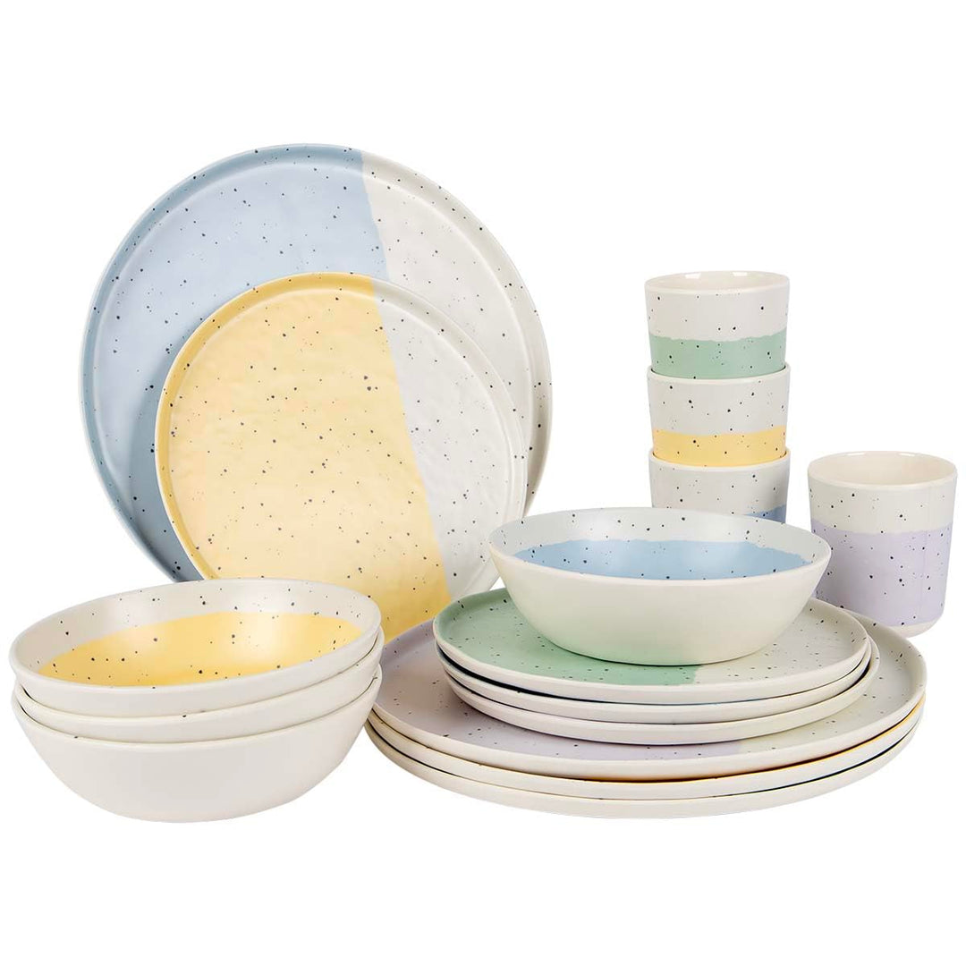 Bo-Camp - Pastel Collection - Essgeschirr - Annecy - 16 teilig