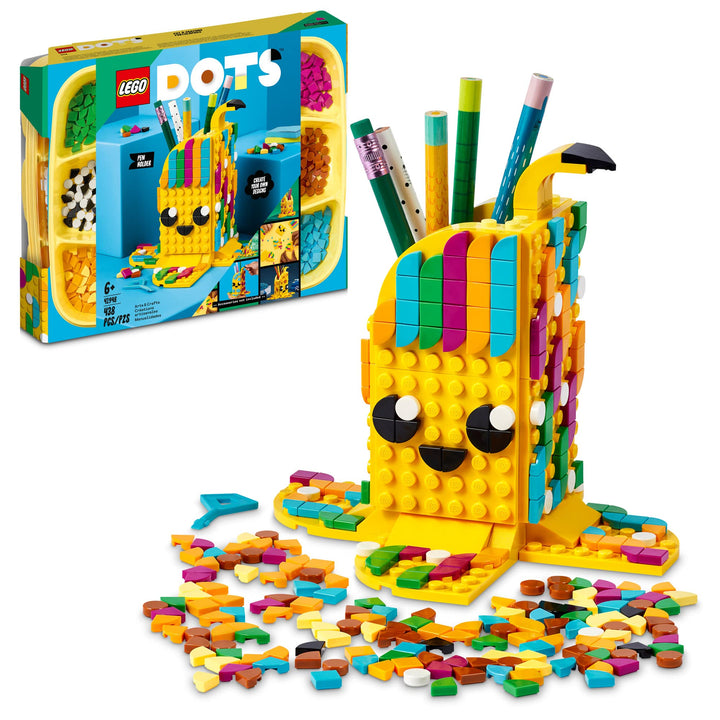 LEGO DOTS Cute Banana – Pen Holder 41948 DIY Craft Kit; Customizable Room Decor Piece That Kids can