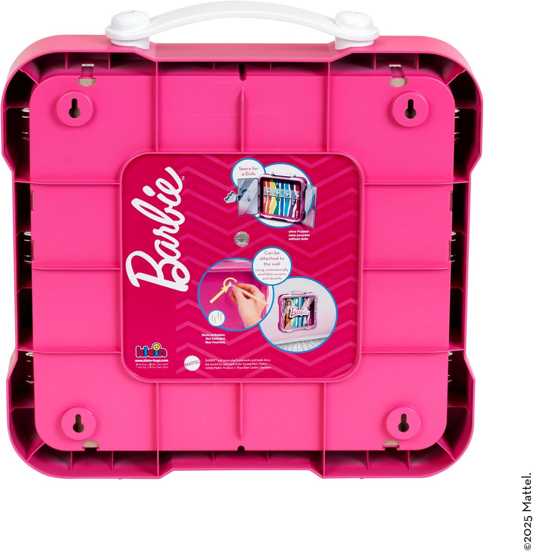 Theo Klein 5811 Barbie - Vitrinenkoffer für 4 Barbies mit leuchtendem Barbie Logo
