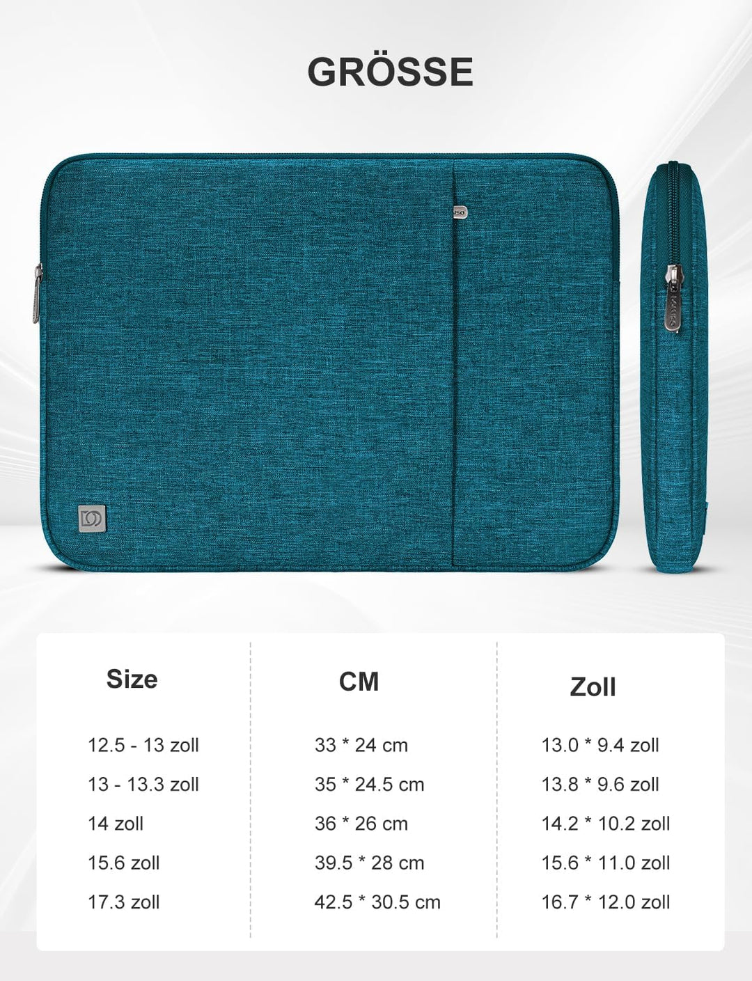 DOMISO 17 Zoll Wasserdicht Laptop Sleeve Case Notebook Hülle Schutzhülle Tasche Laptoptasche Schutza