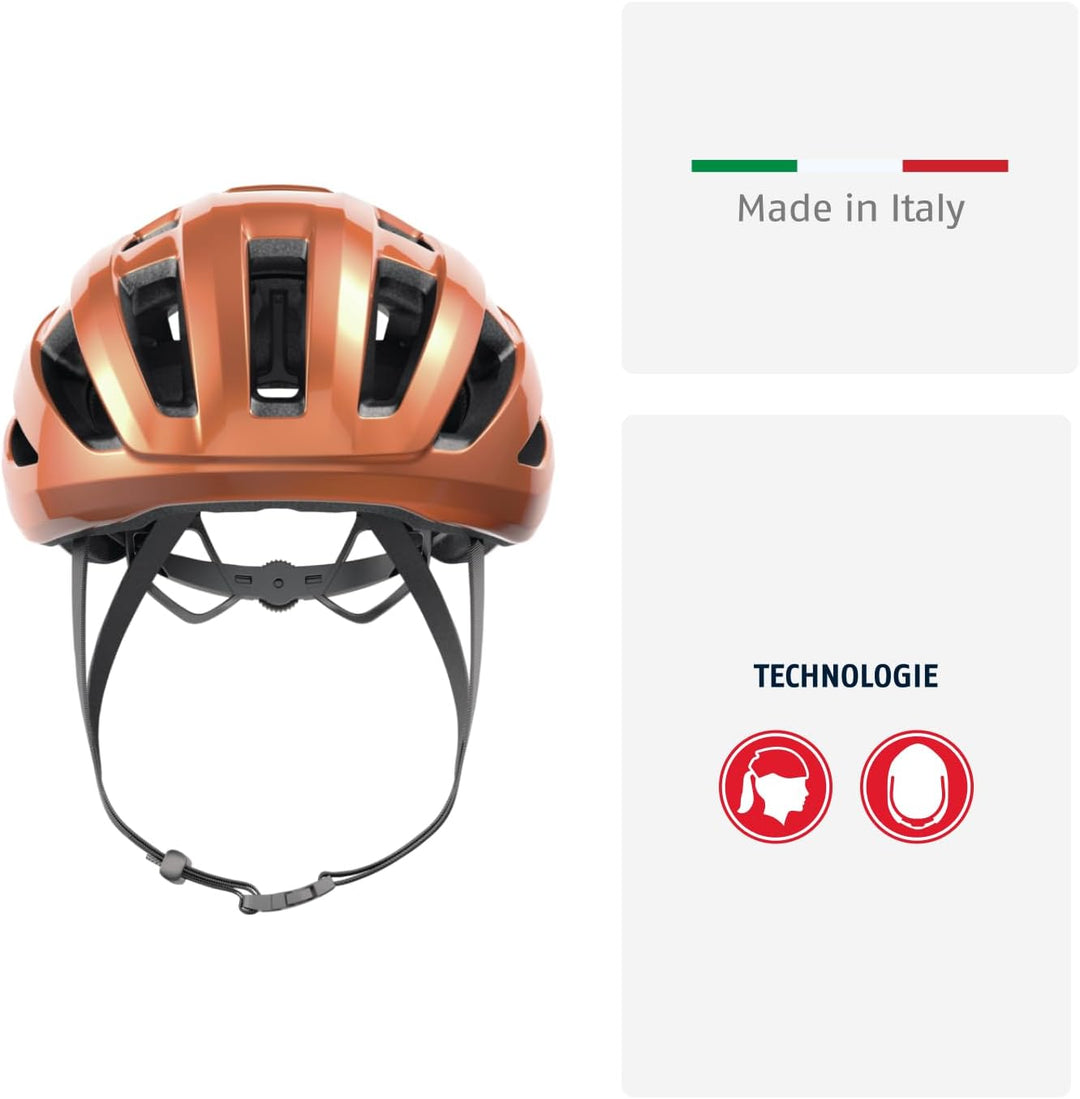 ABUS Rennradhelm PowerDome MIPS - leichter Fahrradhelm mit cleverem Belüftungssystem und Aufprallsch